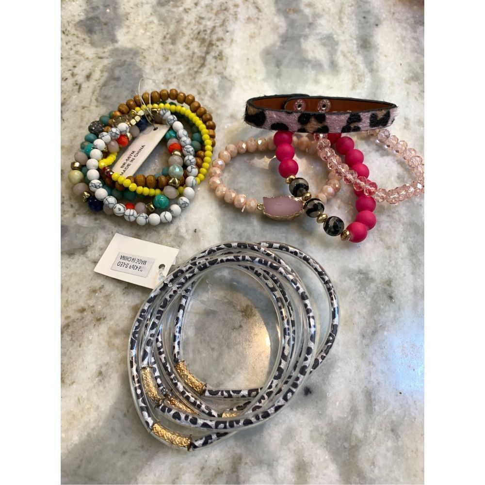 Multi Color Beaded and Bangle Bracelets #grab bag